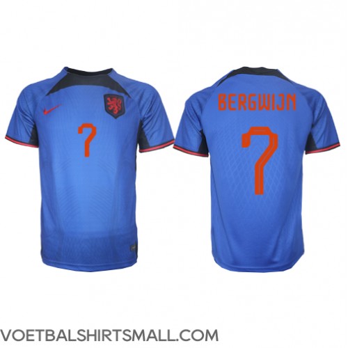Nederland Steven Bergwijn #7 Voetbalkleding Uitshirt WK 2022 Korte Mouwen